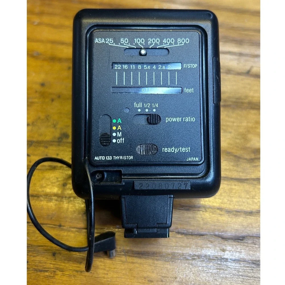 Sunpak‎ Auto 133 Thyristor Flash Unit Black Plastic Vintage camera accessories